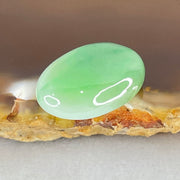 Type A Blueish Green to Faint Green Jadeite Oval Cabouchon Stone For Setting 2.01g 16.1 by 11.4 by 5.8mm - Huangs Jadeite and Jewelry Pte Ltd