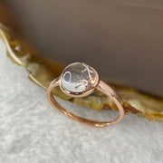 Above Average Grade Natural Super 7 Crystal in 925 Sliver Ring in Rose Rose Color (Adjustable Size) 天然超级七水晶 925 银戒指（可调节尺寸) 1.89g 8.3 by 8.3 by 4.3mm - Huangs Jadeite and Jewelry Pte Ltd