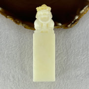 Natural Tridacan Shell Mini Tower Pixiu Seal Display 208.90g 101.2 by 28.7 by 31.6mm - Huangs Jadeite and Jewelry Pte Ltd