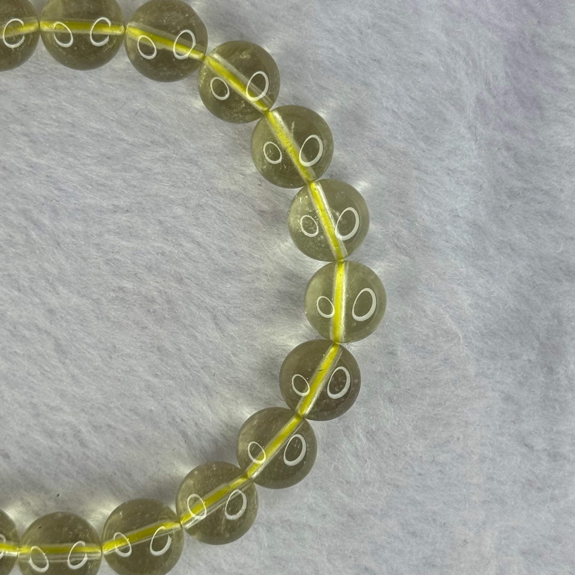 Natural Libyan Moldavite Meteorite Crystal Beads Bracelet 天然利比亚陨石手链 22.62g 17.5cm 9.9mm 21 Beads - Huangs Jadeite and Jewelry Pte Ltd