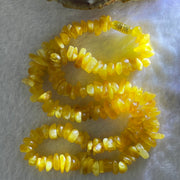 Natural Beeswax Raw Stone Irregular Beads Necklace 天然蜜蜂蜡原石项链 26.66g 46cm 13.7 by 8.5 by 4.5mm, 7.4 by 7.2 by 4.4mm 127pcs - Huangs Jadeite and Jewelry Pte Ltd