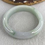 Certified Natural Type A Jelly Light Green & Light Lavender Jadeite Bangle |(53.89g | 54.0mm Inner Diameter | 13.3mm x 8.3mm | Very Very Slight External Line | Synergy, "Zi Qi Dong Lai" Noble Benefactor Magnet & Feng Shui Serenity Anchor) - Huangs Jadeite and Jewelry Pte Ltd