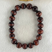 Natural Red Tiger's Eye Quartz Beads Bracelet 29.00g 16cm 10.4mm 19 Beads - Huangs Jadeite and Jewelry Pte Ltd