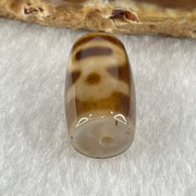 Natural Powerful Tibetan Old Oily Agate Double Cai Shen Dzi Bead Heavenly Master (Tian Zhu) 双财神长天珠 4.84g 20.4 by 11.6mm - Huangs Jadeite and Jewelry Pte Ltd
