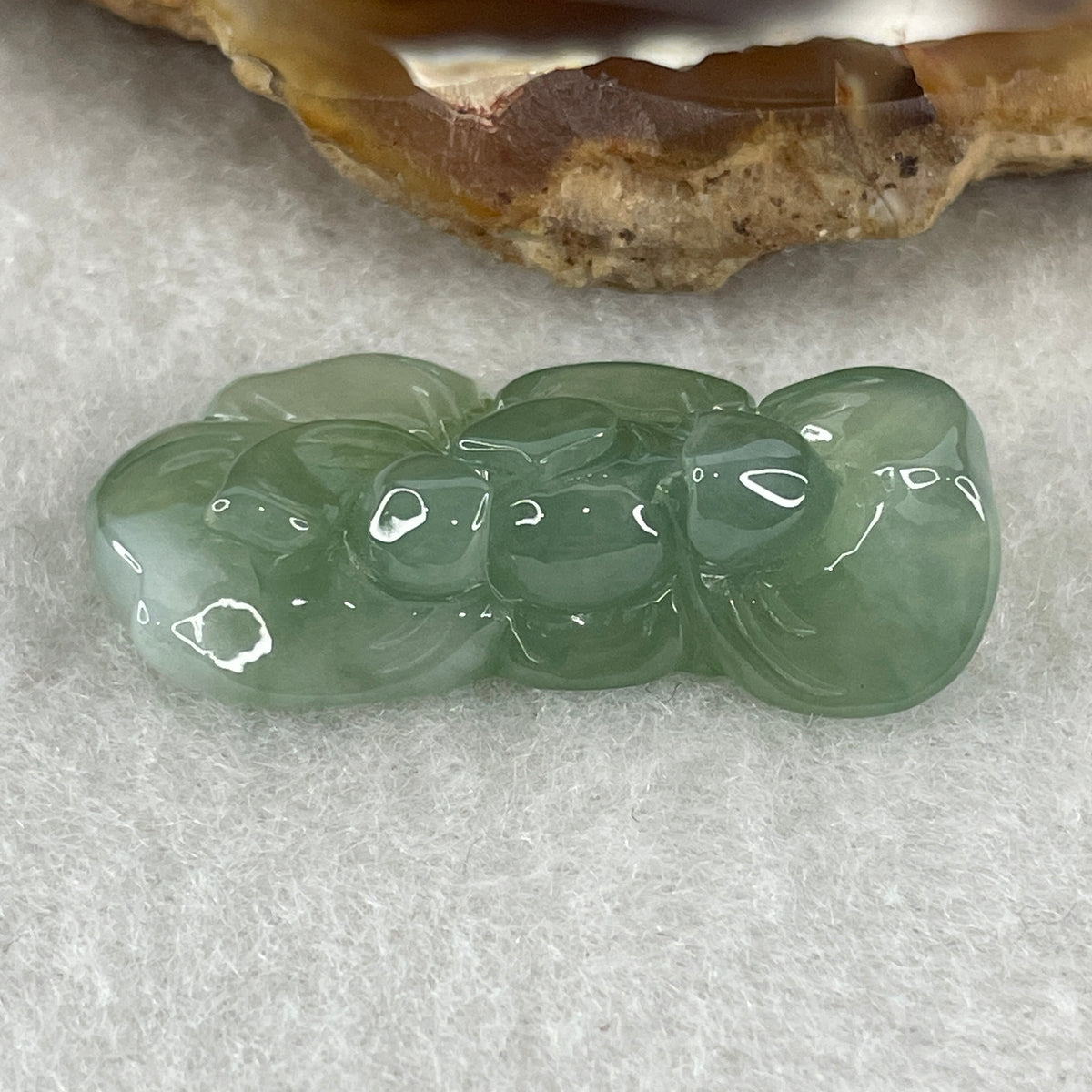 Natural Type A Semi-Icy Green Jadeite Lotus Flower Pendant | Bloom Purity, Renewal & Harmony Talisman (4.96g | 30.9 x 14.8 x 8.0mm) - Huangs Jadeite and Jewelry Pte Ltd