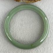 Natural Type A Green Jadeite Bangle | (45.61g | 53.9mm Inner Diameter | 11.0mm x 7.8mm | Perfect | Radiance, Steady Wealth "Zheng Cai" Anchor & Feng Shui Prosperity Catalyst) - Huangs Jadeite and Jewelry Pte Ltd