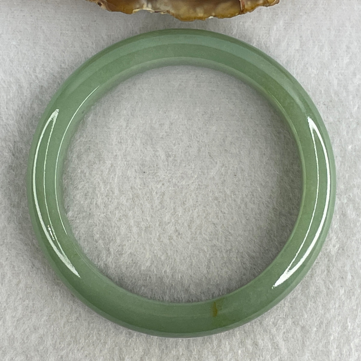 Natural Type A Green Jadeite Bangle | (45.61g | 53.9mm Inner Diameter | 11.0mm x 7.8mm | Perfect | Radiance, Steady Wealth "Zheng Cai" Anchor & Feng Shui Prosperity Catalyst) - Huangs Jadeite and Jewelry Pte Ltd