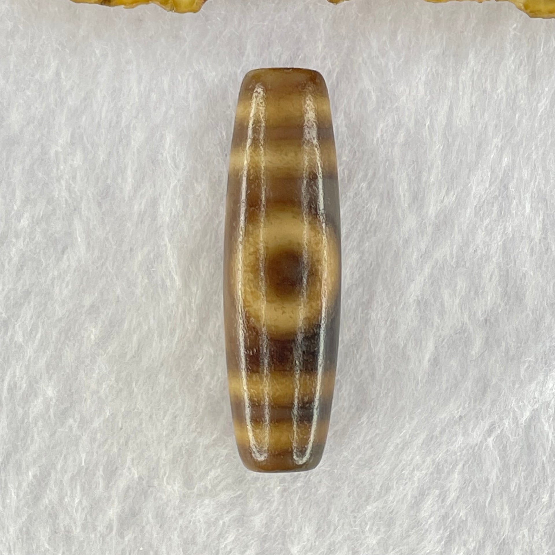 Natural Powerful Tibetan Old Oily Agate Sky Door Serenity 1 Eye Dzi Bead Heavenly Master (Tian Zhu) 一眼天诛 8.19g 39.0 by 11.7mm - Huangs Jadeite and Jewelry Pte Ltd