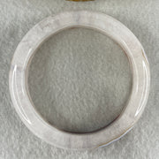Natural White with Red Flower Agate Bangle 50.12g Inner Diameter 56.0mm 14.0 by 9.0mm - Huangs Jadeite and Jewelry Pte Ltd