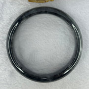 Type A Wuji Black Grey and Yellow Jadeite Bangle 72.74g Internal Diameter 60.5mm 16.4 by 8.1mm (Close to Perfect) - Huangs Jadeite and Jewelry Pte Ltd