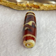 Natural Powerful Tibetan Old Oily Agate Patina Guiren Tairen Human Dzi Bead Totem Amulet Heavenly Master (Tian Zhu) 贵人天诛 8.70g 37.7 by 12.1mm - Huangs Jadeite and Jewelry Pte Ltd