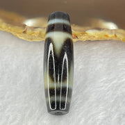 Natural Powerful Tibetan Old Oily Agate Tiger Tooth Daluo Dzi Bead Heavenly Master (Tian Zhu) 8.00g 38.5 by 11.8mm - Huangs Jadeite and Jewelry Pte Ltd