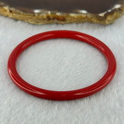Natural Red Cinnabar Bangle 16.50g Internal Diameter 56.4mm 5.3 by 5.6mm - Huangs Jadeite and Jewelry Pte Ltd