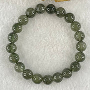 Good Grade Natural Cats Eye Green Rutilated Quartz Beads Bracelet 22.71g 16cm 9.3mm 21 Beads - Huangs Jadeite and Jewelry Pte Ltd