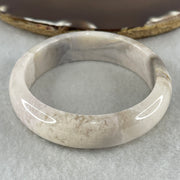 Natural Pink with Purple Flower Agate Bangle 46.56g Inner Diameter 55.2mm 15.5 by 7.9mm (Perfect) - Huangs Jadeite and Jewelry Pte Ltd