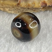 Natural Powerful Tibetan Old Oily Agate 1 Line Dzi Bead Heavenly Master (Tian Zhu) 1.81g 10.0 by 10.9mm - Huangs Jadeite and Jewelry Pte Ltd