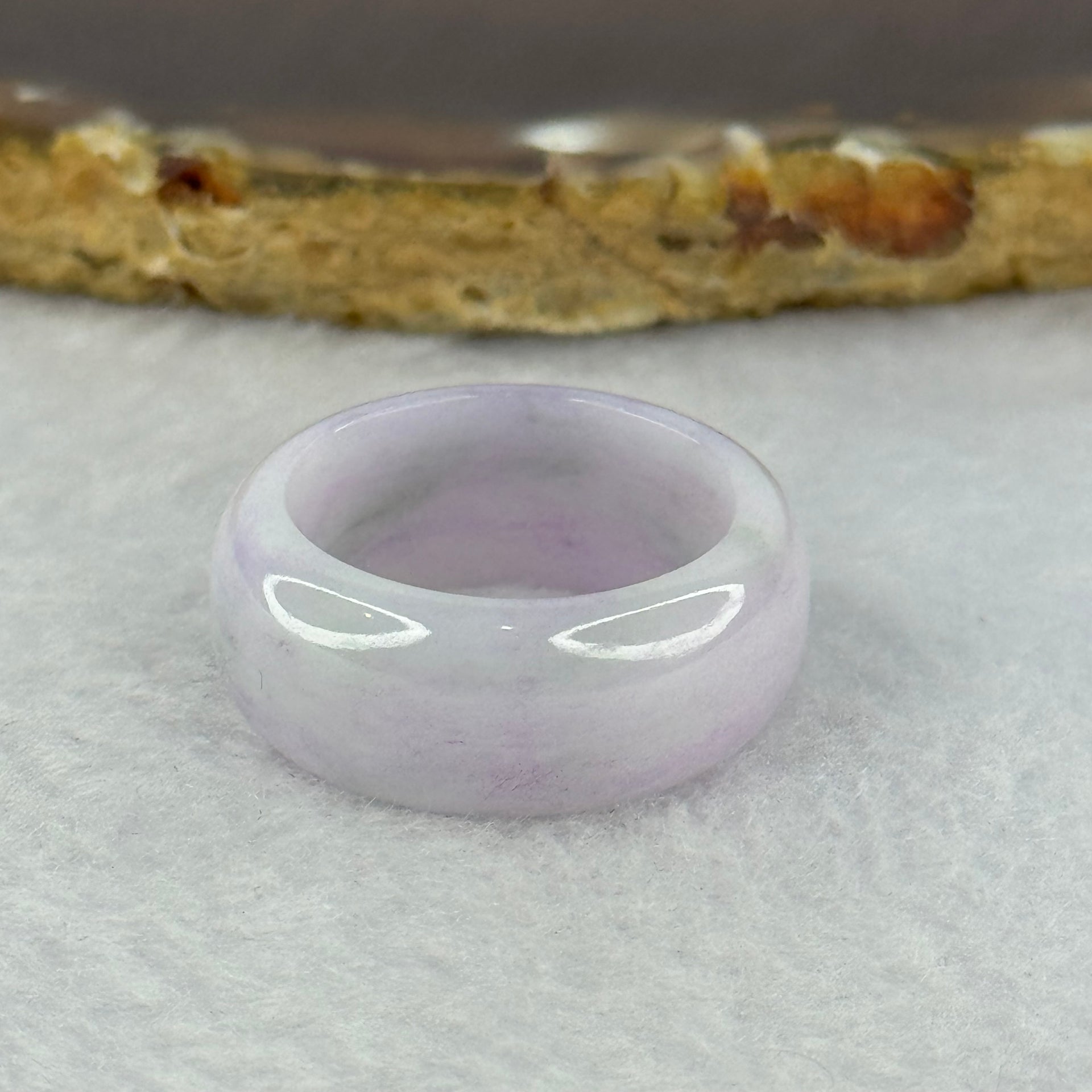 Type A Lavender Jadeite Ring 7.00g 10.2 by 3.6mm US9.5 HK21 - Huangs Jadeite and Jewelry Pte Ltd