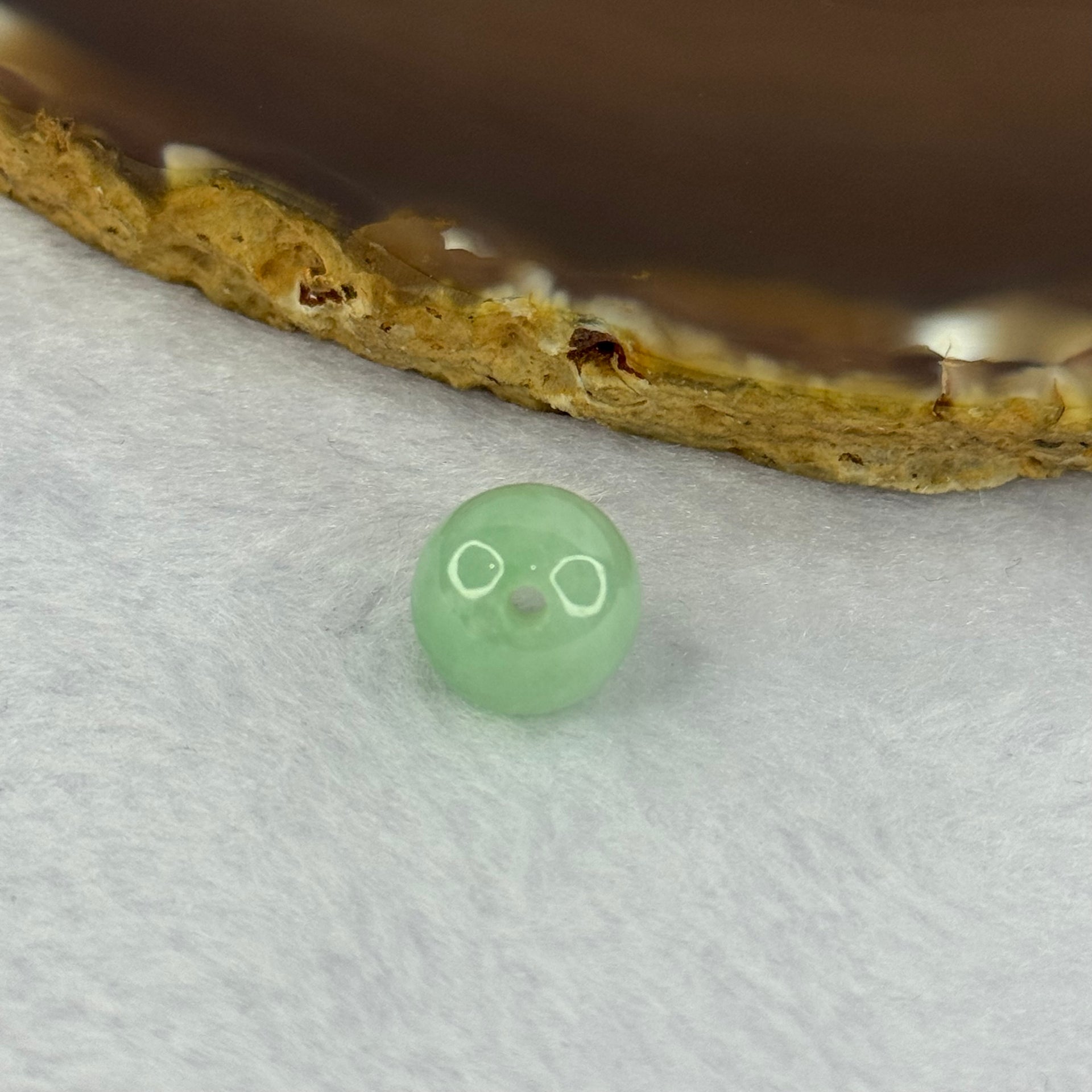 Type A Apple Green Jadeite Bead for Bracelet/Necklace/Earrings/ Ring 2.65g 11.6mm - Huangs Jadeite and Jewelry Pte Ltd