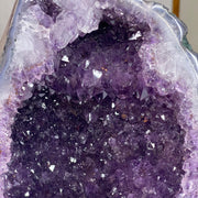 Natural Brazil Amethyst Cave 7.20kg with Wooden Stand 257.0 x 205.0 x 324.0mm - Huangs Jadeite and Jewelry Pte Ltd