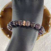 Good Grade Natural Purple Iolite Beads Bracelet 22.53g 16cm 9.4mm 21 Beads - Huangs Jadeite and Jewelry Pte Ltd