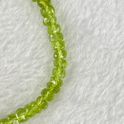 Natural Faceted Peridot Beads Bracelet 天然绿橄榄石手链 10.40g 16cm 5.6mm 56 Beads - Huangs Jadeite and Jewelry Pte Ltd