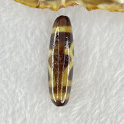 Natural Powerful Tibetan Old Oily Dark and Light Grown Agate Cai Shen Dzi Bead Heavenly Master (Tian Zhu) 6.49g 38.6 by 11.1mm - Huangs Jadeite and Jewelry Pte Ltd