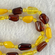 Natural Mixed Color Amber Beads Necklaces 15.42g 62cm 16.0 by 9.9 by 5.2mm, 9.9 by 7.2 by 4.6mm 39 Odd shape pieces - Huangs Jadeite and Jewelry Pte Ltd