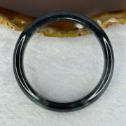 Type A Highly Translucent Black Grey Wuji Jadeite Baby Bangle 12.29g Internal Diameter 36.6mm 7.2 by 5.4mm - Huangs Jadeite and Jewelry Pte Ltd