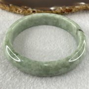 Type A Green Dou Qing Jadeite Bangle 49.01g Internal Diameter 57.6mm 13.0 by 7.5mm (External Line - Huangs Jadeite and Jewelry Pte Ltd