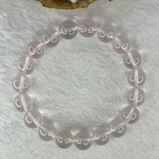 Natural Rose Quartz Beads Bracelet 天然玫瑰石英珠手链 32.98g 17cm 10.9mm 19 Beads - Huangs Jadeite and Jewelry Pte Ltd
