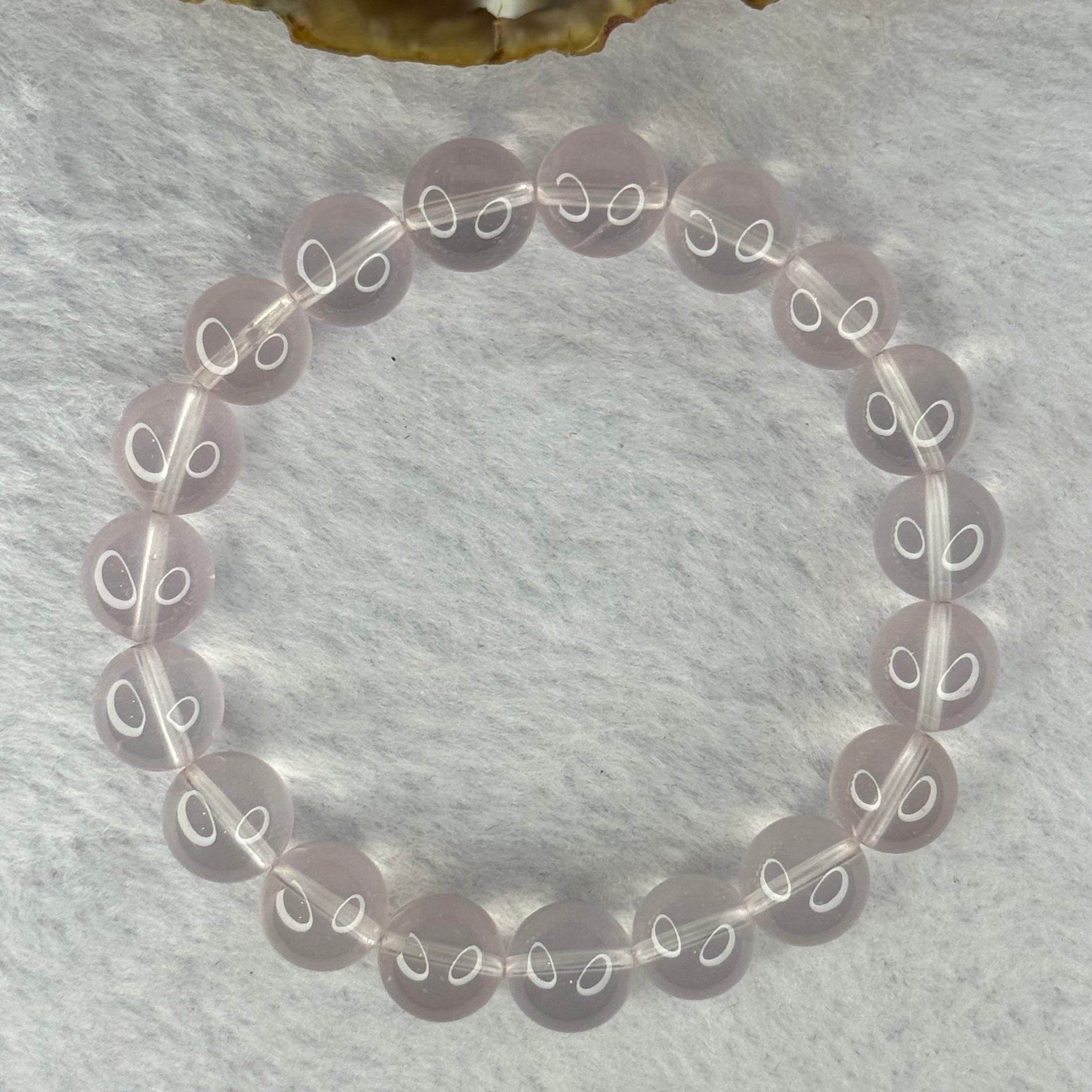 Natural Rose Quartz Beads Bracelet 天然玫瑰石英珠手链 32.98g 17cm 10.9mm 19 Beads - Huangs Jadeite and Jewelry Pte Ltd