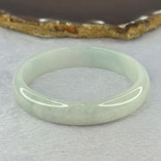 Type A Sky Blue Jadeite Oval Bangle 34.39g Internal Diameter 53.7mm 12.5 by 6.2mm (Slight External Line) - Huangs Jadeite and Jewelry Pte Ltd