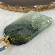 Natural Type A Light Green to Dark Green Jadeite People Seeking for Enlightenment Pendant 66.767g 64.1 by 39.0 by 11.0mm - Huangs Jadeite and Jewelry Pte Ltd