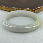 Type A Faint Lavender and Faint Green with Yellow Patches Jadeite Bangle Internal Diameter 58.2mm 67.56g 13.3 by 9.0mm (Internal Line) - Huangs Jadeite and Jewelry Pte Ltd