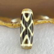 Natural Powerful Tibetan Old Oily Agate 3-Eye Vajra Dzi Bead Heavenly Master (Tian Zhu) 三眼天珠 10.26g 37.8 by 13.2mm - Huangs Jadeite and Jewelry Pte Ltd