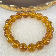 Natural Yellow Purple Amber Beads Bracelet 天然巨峰紫葡萄琥珀手链 13.74g 17cm 11.7mm 18 Beads - Huangs Jadeite and Jewelry Pte Ltd