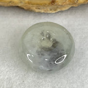 Type A Semi Icy Light Green With Wuji Grey Piao Hua Jadeite Ping An Kou Charm/Pendant 2.26g 14.0 by 5.5mm - Huangs Jadeite and Jewelry Pte Ltd