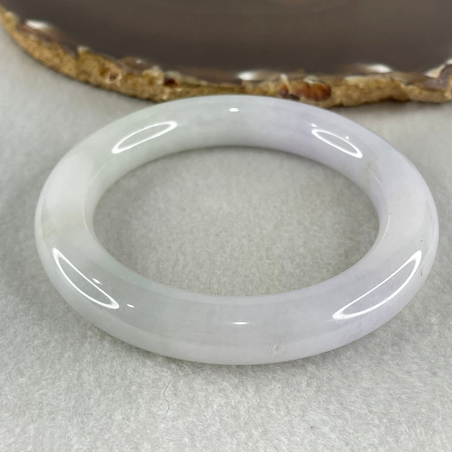 Type A Light Lavender and Light Green Jadeite Bangle 77.39g Inner Diameter 57.7mm 11.6 by 12.1mm (Internal Lines) - Huangs Jadeite and Jewelry Pte Ltd