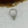 Natural Type A Emerald Green Jadeite Approx 7.3 by 4.8 by 2.5mm with Natural Diamonds in Platinum PT900 Ring Total Weight 4.27g US6.25 HK13.5 - Huangs Jadeite and Jewelry Pte Ltd