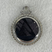 Natural Hypersthene in Stainless Steel Pendant 22.13g 25.0 by 8.0mm - Huangs Jadeite and Jewelry Pte Ltd