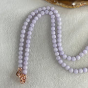 Good Grade Type A Full Lavender Jadeite Beads Necklace 44.58g 64cm 6.1mm 108 Beads - Huangs Jadeite and Jewelry Pte Ltd