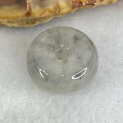 Type A Semi Icy Wuji Grey Jadeite Ping An Kou Charm/Pendant 2.86g 14.1 by 6.7mm - Huangs Jadeite and Jewelry Pte Ltd