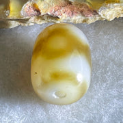 Natural Powerful Tibetan Old Oily Agate 3 Eyes Dzi Bead Heavenly Master (Tian Zhu) 三眼天诛 2.41g 13.8 by 10.5mm - Huangs Jadeite and Jewelry Pte Ltd