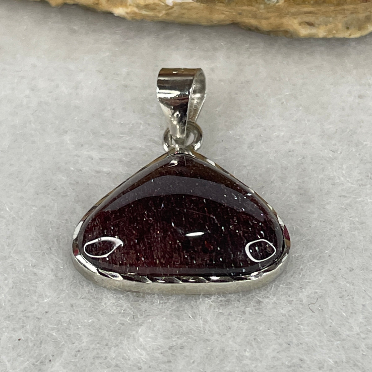 Collectors Grade Natural Firework Super 7 Crystal Pendant in S925 Silver Clasp | 15.8mm Firework (1.84g | 11.0 by 15.8 by 5.0mm)