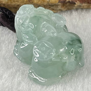 Type A Lavender with Blueish Green Piao Hua Jadeite Male Pixiu String Bracelet 10.87g 24.0 by 18.2 by 14.2mm - Huangs Jadeite and Jewelry Pte Ltd