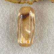 Natural Powerful Tibetan Old Oily Agate 3 Eyes Dzi Bead Heavenly Master (Tian Zhu) 三眼天诛 5.95g 26.5 by 11.7mm - Huangs Jadeite and Jewelry Pte Ltd