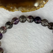 Very Good Grade Natural Transparent Dark Black Super 7 Beads Bracelet 非常好的等级天然透明深黑色超级七珠手链 19.57g 15.5cm 8.7mm 22 Beads - Huangs Jadeite and Jewelry Pte Ltd