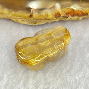 Natural Golden Rutilated Quartz Pixiu Charm 4.07g 20.6 by 12.3 by 9.5mm - Huangs Jadeite and Jewelry Pte Ltd