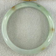 Type A Light Blueish Green with Brown Yellow and Dark Blueish Green Patches Jadeite Bangle 51.67g Internal Diameter 55.6mm 14.0 by 7.2mm (Close to Perfect) - Huangs Jadeite and Jewelry Pte Ltd