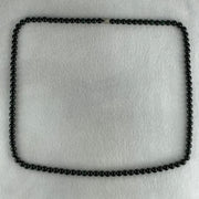 Rare High End Type A Highly Translucent Black Omphacite Jadeite Beads Necklace 70.94g 74cm 7.5mm 106 Beads - Huangs Jadeite and Jewelry Pte Ltd